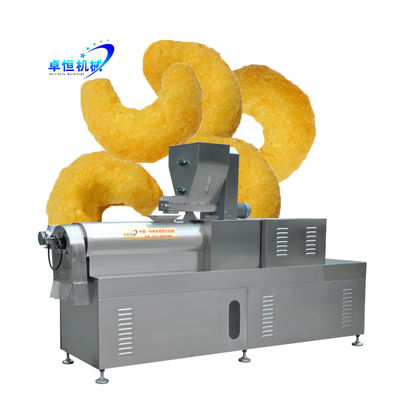 Siemens Motor Rice Corn Sticks Puff Snack Extruder Machine per una produzione conveniente
