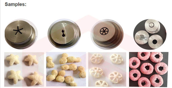 Siemens Motor Rice Corn Sticks Puff Snack Extruder Machine per una produzione conveniente