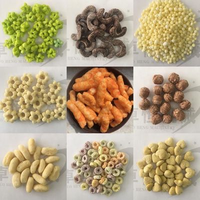 Siemens Motor Rice Corn Sticks Puff Snack Extruder Machine per una produzione conveniente