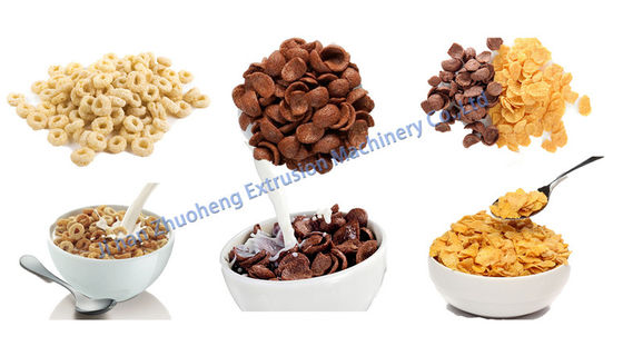 200-250 kg/h Capacità Macchina per la preparazione di snack per la colazione Cereali Flakes di mais Puff in Food
