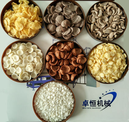 Linea di produzione di cereali di grano integrale Flakes Puff Snack Food Extruder Making Processing Machine