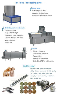 Condizione del motore principale Siemens Macchina di produzione di cibo per cani secchi per la linea di produzione di cibo per animali domestici