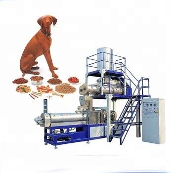 Linea di produzione di estrusori di alimenti per animali domestici in acciaio inossidabile completamente automatica con ispezione video