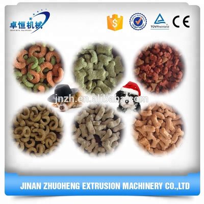 Linea di produzione di alimenti per animali domestici con estrusore di alta capacità, completamente automatica, in acciaio inossidabile