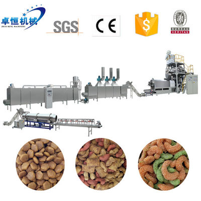 PLC controllato linea di produzione completa secca Kibble Pet Dog Cat Food Pellet Making Machine