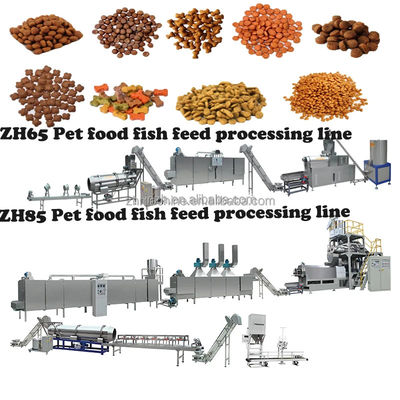 Materiale in acciaio inossidabile Estrusore automatico per alimenti per animali domestici per la produzione di alimenti secchi per cani