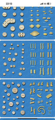 370*180*520mm Macchina per la produzione di pasta per la linea di produzione di fusilii e macaroni