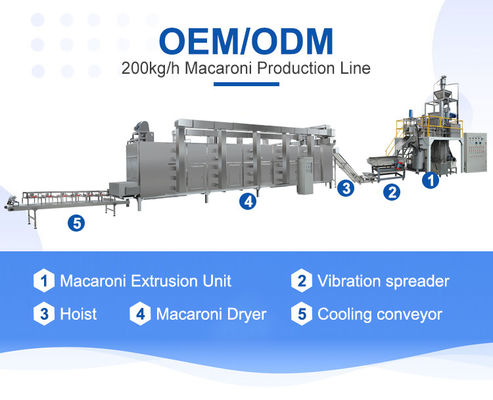 220V/110V/50Hz Commerciale Italia Macaroni Pasta Noodle Making Machine Linea di produzione
